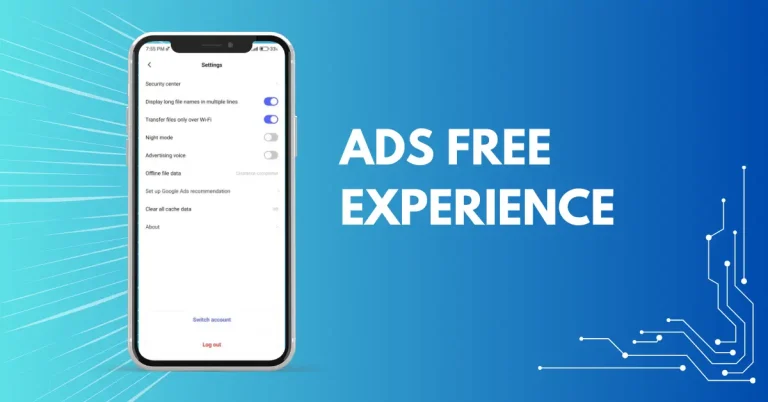 Ads Free experience