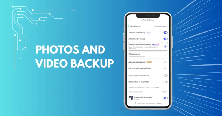 Photos and videos backup